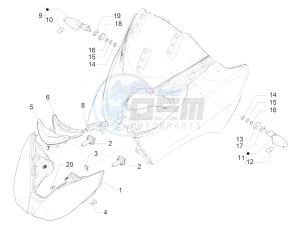 MP3 500 LT E4 Sport - Business (EMEA) drawing Front headlamps - Turn signal lamps