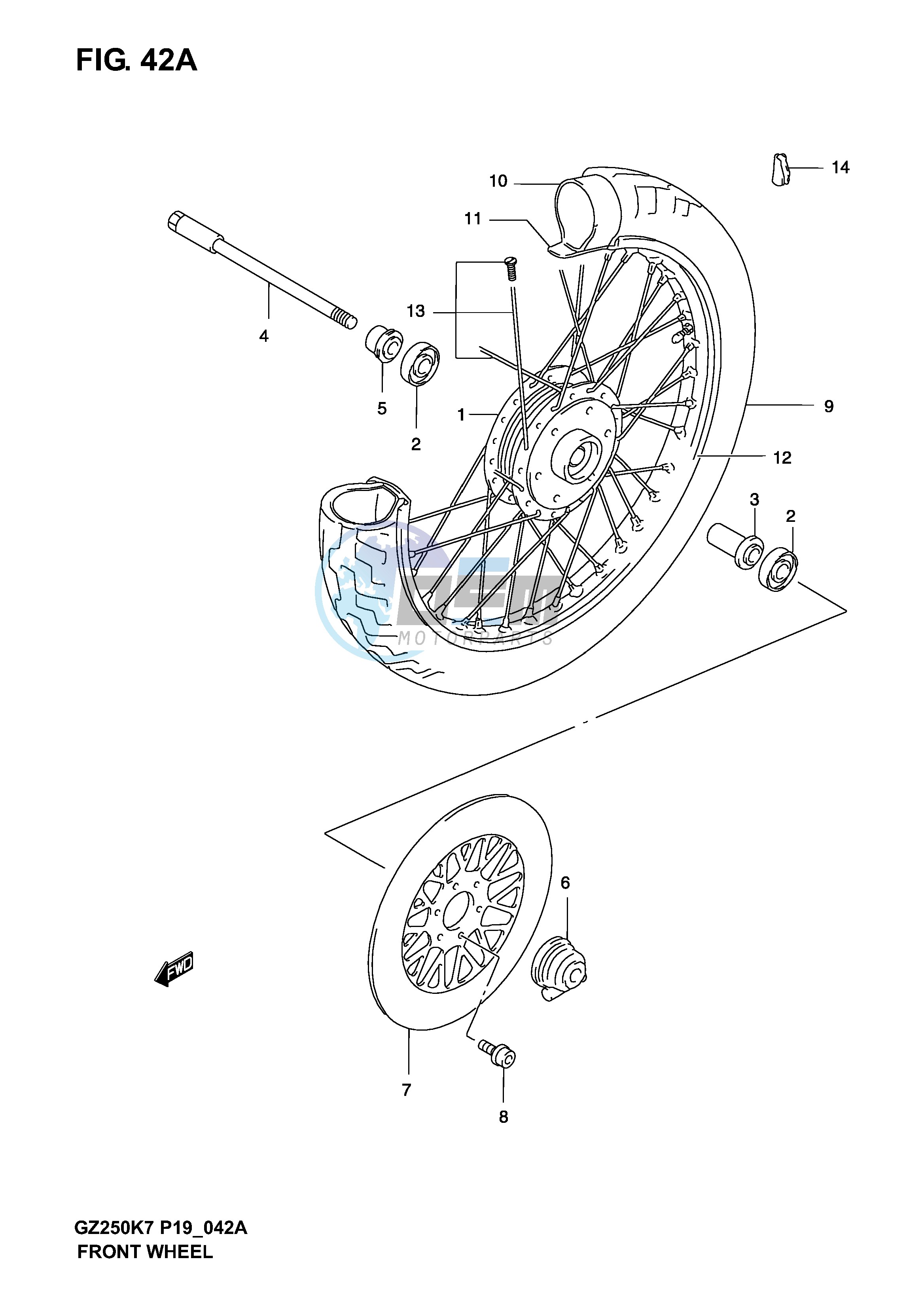 FRONT WHEEL (MODEL K5 K6 K7)