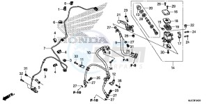 CBR650FAE CBR650FAE 2ED - (2ED) drawing FR. BRAKE MASTER CYLINDER (CBR650FA)