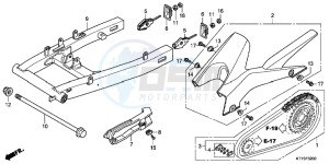 CBR125RC drawing SWINGARM