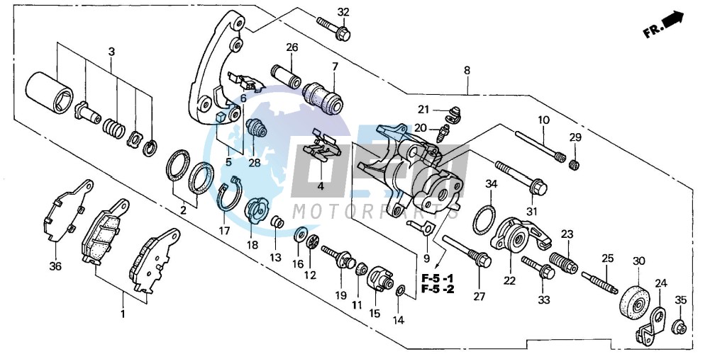 REAR BRAKE CALIPER