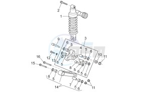 Breva 1200 drawing Connecting rod - rear shock abs.