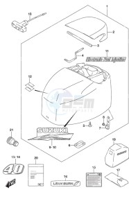 DF 40A drawing Engine Cover