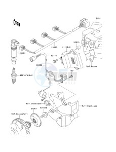 ZX 900 F [NINJA ZX-9R] (F1-F2) [NINJA ZX-9R] drawing IGNITION SYSTEM