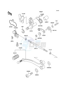 KLE500 KLE500B7F GB XX (EU ME A(FRICA) drawing Gear Change Mechanism