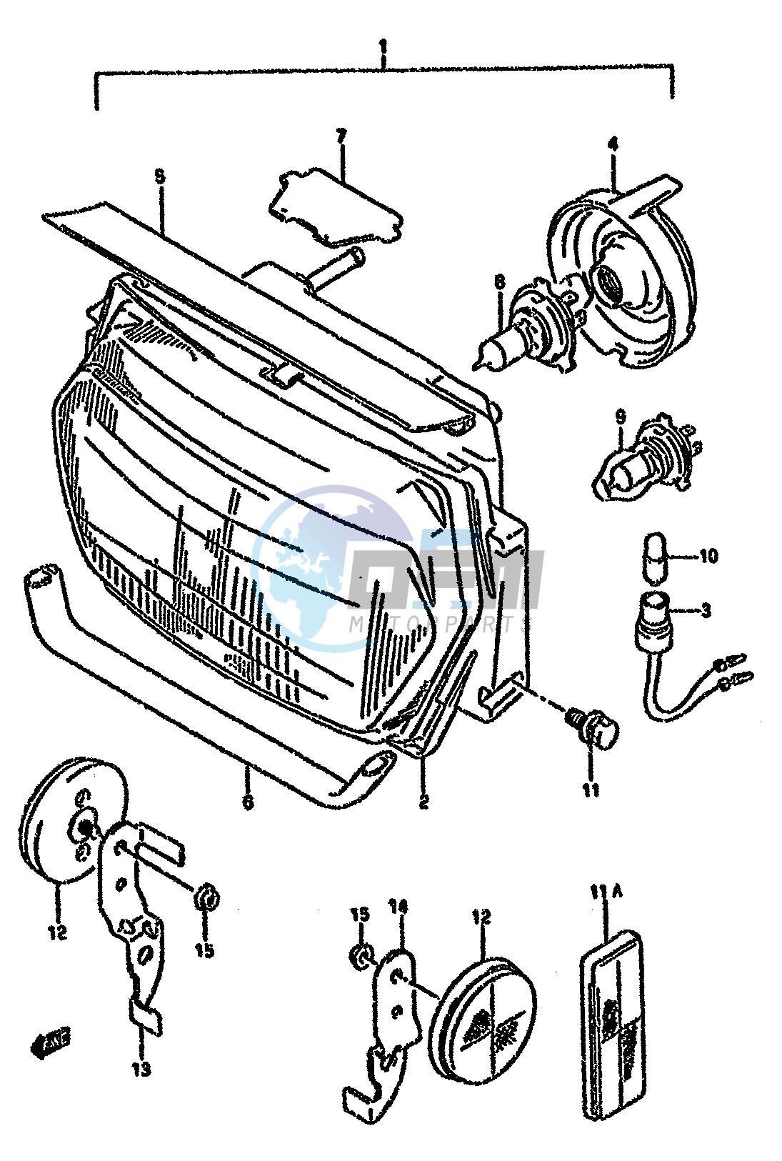 HEADLAMP (MODEL K L M N P R)