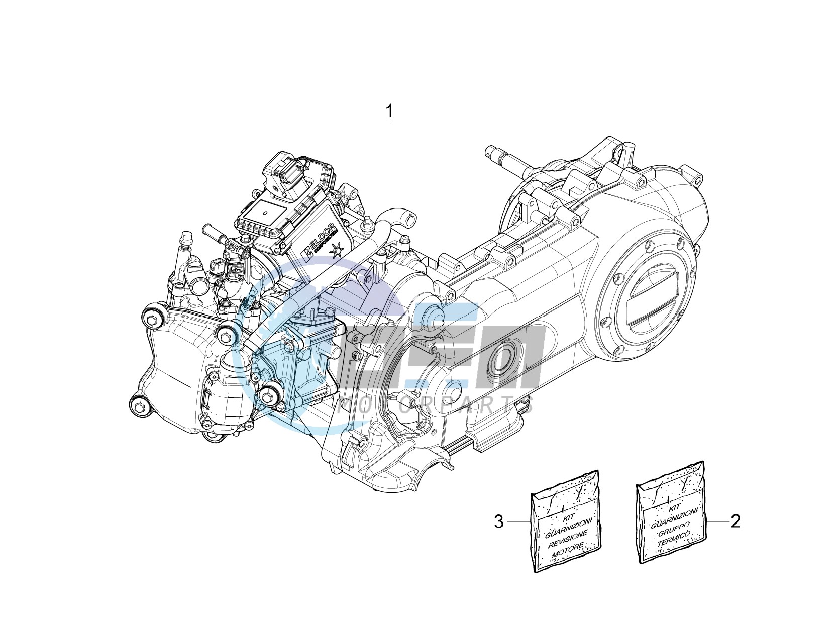 Engine, assembly