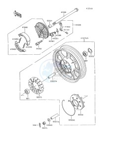 VN 750 A [VULCAN 750] (A10-A14) [VULCAN 750] drawing REAR WHEEL_CHAIN