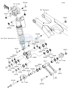 KX250F KX252AJF EU drawing Suspension