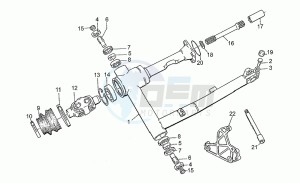 850 T5 Polizia VecchioTipo Polizia VecchioTipo drawing Swing arm, 850t5 carab.1989