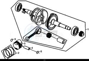 ORBIT III 50 (25 KM/H) (XE05W1-NL) (L8-M0) drawing CRANK SHAFT