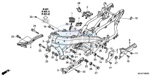 GL1800G GOLDWING 2ED drawing FRAME BODY