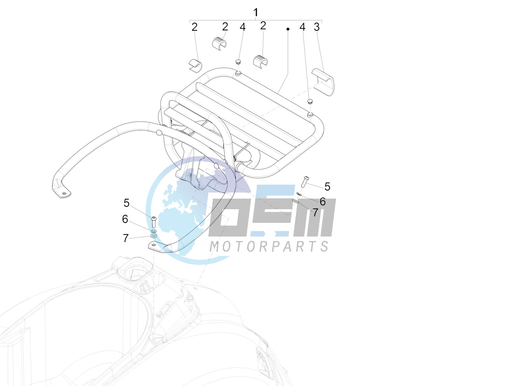 Rear luggage rack