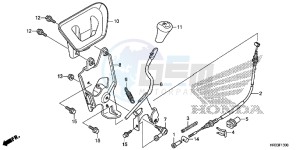 TRX420FM1E TRX420 Europe Direct - (ED) drawing SELECT LEVER