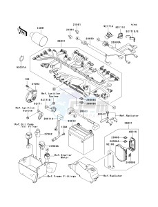 VN 1600 F [VULCAN 1600 MEAN STREAK] (6F) F6F drawing CHASSIS ELECTRICAL EQUIPMENT