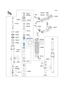 KDX 220 A [KDX220R] (A4-A8) [KDX220R] drawing FRONT FORK -- KDX220-A4- -