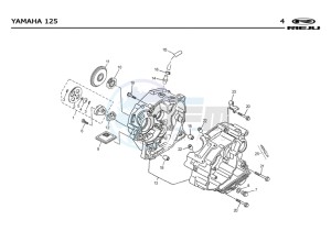 RS2-125-MATRIX-PRO-BLACK drawing CRANKSHAFT CARTER  Yamaha 125 4t Euro 2