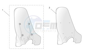 Scarabeo 50 4T E2 drawing Acc. - windshields