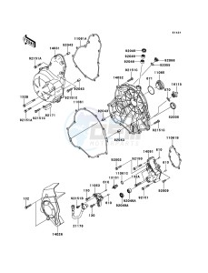 ER-6n ABS ER650D9F GB XX (EU ME A(FRICA) drawing Engine Cover(s)