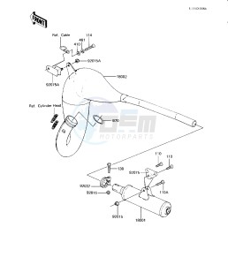 KX 125 B [KX125] (B1-B2) [KX125] drawing MUFFLER -- KX125-B1- -