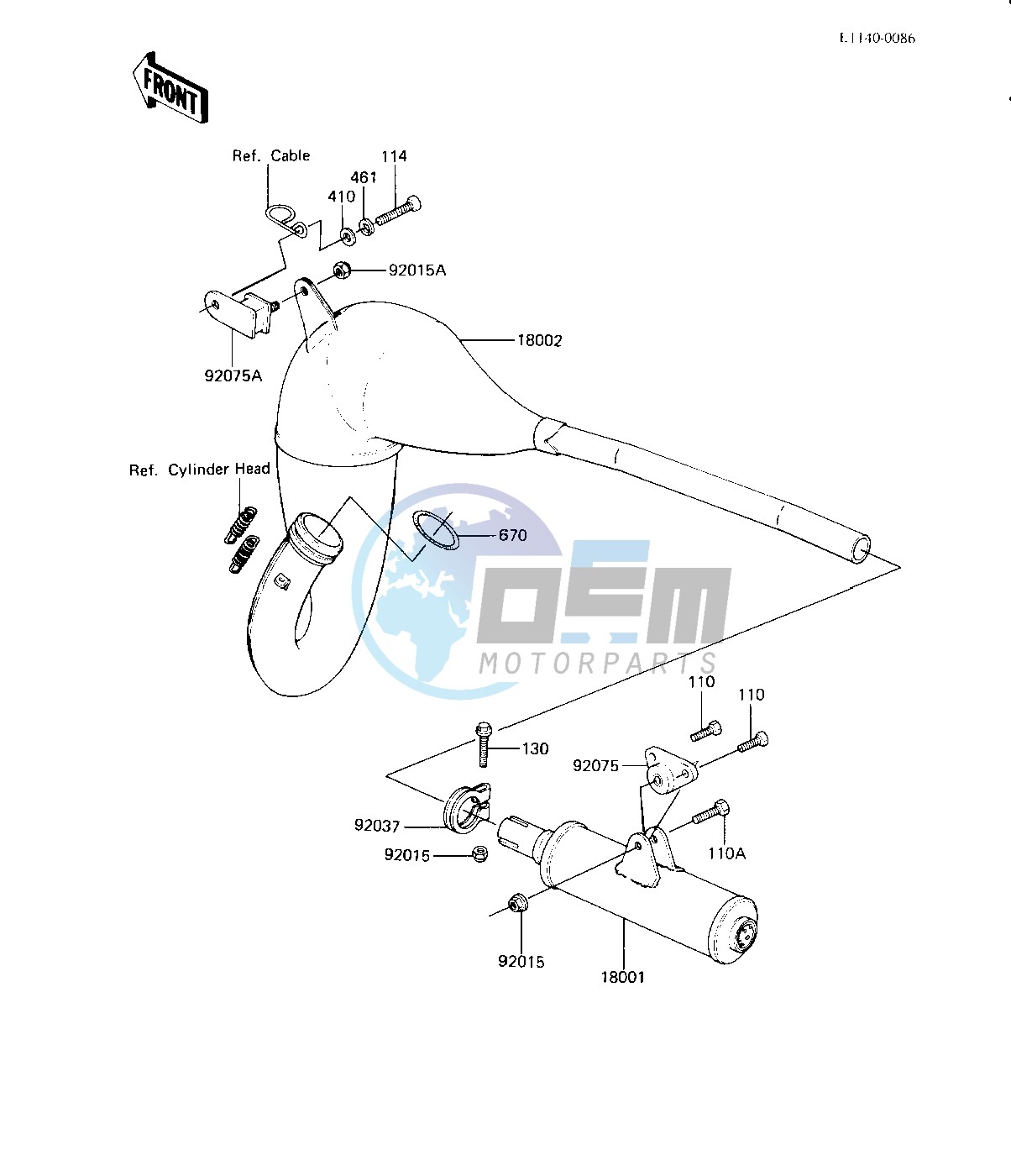 MUFFLER -- KX125-B1- -