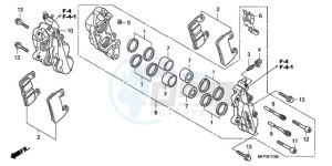 CB13009 Europe Direct - (ED / MME TWO) drawing FRONT BRAKE CALIPER