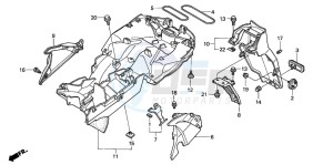 VFR800 drawing REAR FENDER