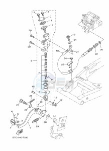 XT250 (B7C3) drawing REAR MASTER CYLINDER