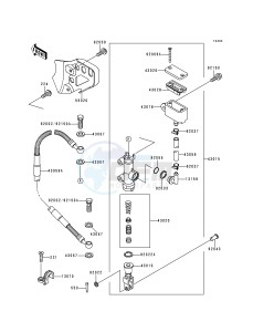 KX 125 K [KX125] (K3) [KX125] drawing REAR MASTER CYLINDER