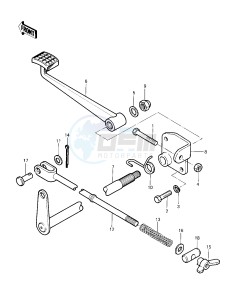 KLT 200 C [KLT200] (C1) | DIFFIRENTIAL AXLE [KLT200] drawing BRAKE PEDAL -- 83 KLT200-C1- -