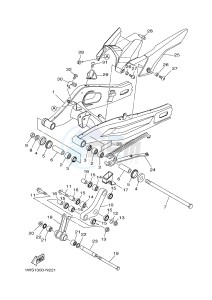 MT07A MT-07 ABS 700 (1XB6 1XB8) drawing REAR ARM