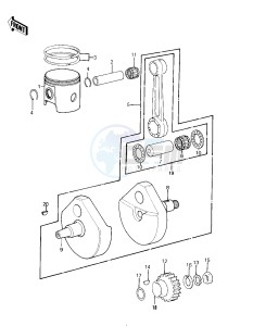 KX 420 A [KX420] (A1-A2) [KX420] drawing CRANKSHAFT_PISTON