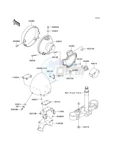 VN 1600 B [VULCAN 1600 MEAN STREAK] (B6F-B8FA) B6F drawing HEADLIGHT-- S- -