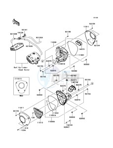 VN1700_VOYAGER_CUSTOM_ABS VN1700KEF GB XX (EU ME A(FRICA) drawing Air Cleaner