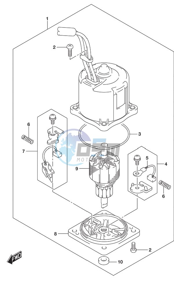 PTT Motor w/Transom (X) & (XX)