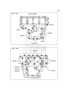 NINJA ZX-12R ZX1200-B4H FR GB GE XX (EU ME A(FRICA) drawing Crankcase Bolt Pattern