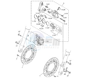 XP T-MAX 500 drawing FRONT BRAKE CALIPER