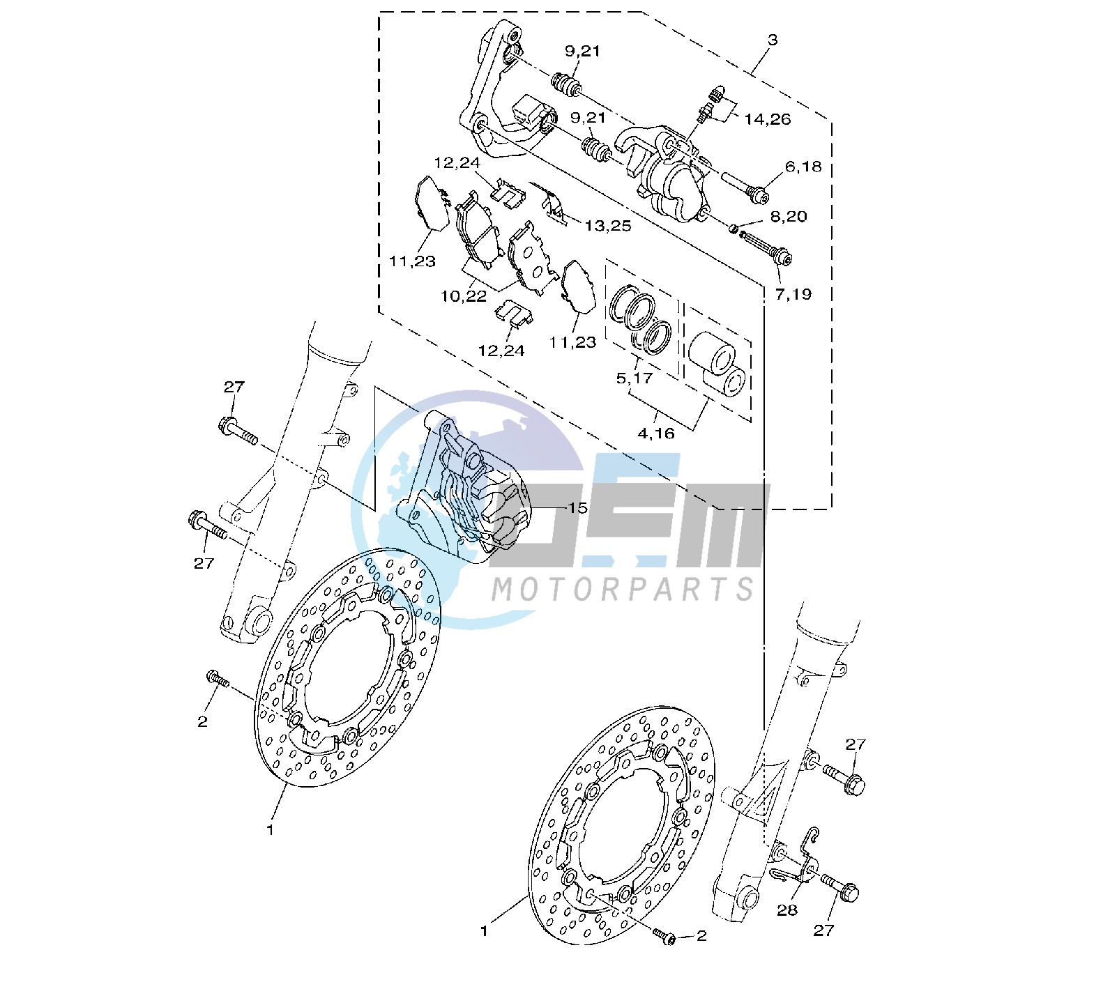 FRONT BRAKE CALIPER