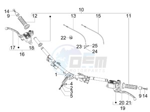 Carnaby 250 4t ie e3 drawing Handlebars - Master cilinder