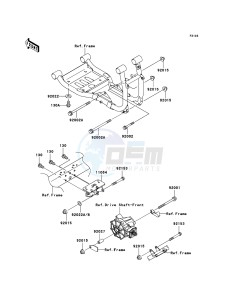 MULE 3010 DIESEL 4x4 KAF950D8F EU drawing Engine Mount