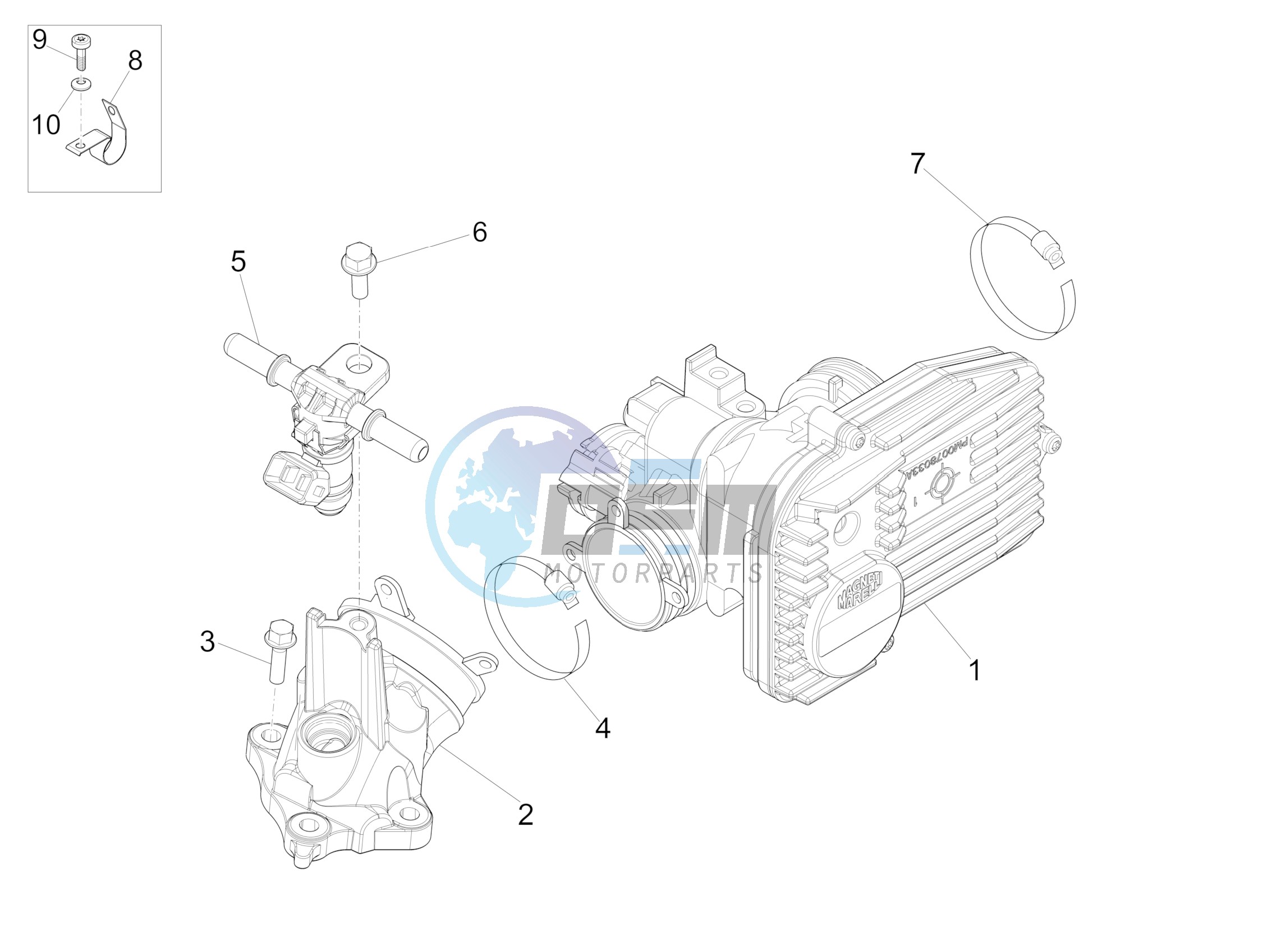 Throttle body - Injector - Induction joint