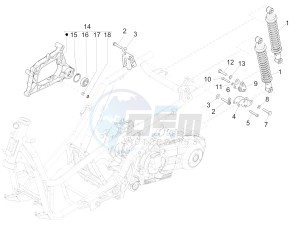 X Evo 250 Euro 3 drawing Rear suspension - Shock absorber/s