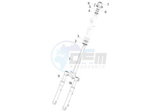 Liberty 125 iGet 4T 3V ie ABS (EMEA) drawing Fork/steering tube - Steering bearing unit