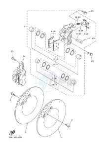 FZ8-S FZ8 FAZER 800 (42PN) drawing FRONT BRAKE CALIPER