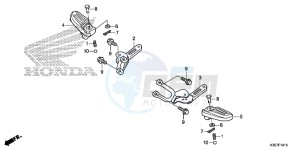 WW125EX2F PCX125 - WW125 UK - (E) drawing PILLION STEP