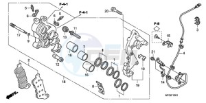 CB600FAA Australia - (U / ABS) drawing R. FRONT BRAKE CALIPER (CB600FA/FA3)