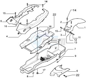 DNA 125 drawing Rear mudguard-undersaddle