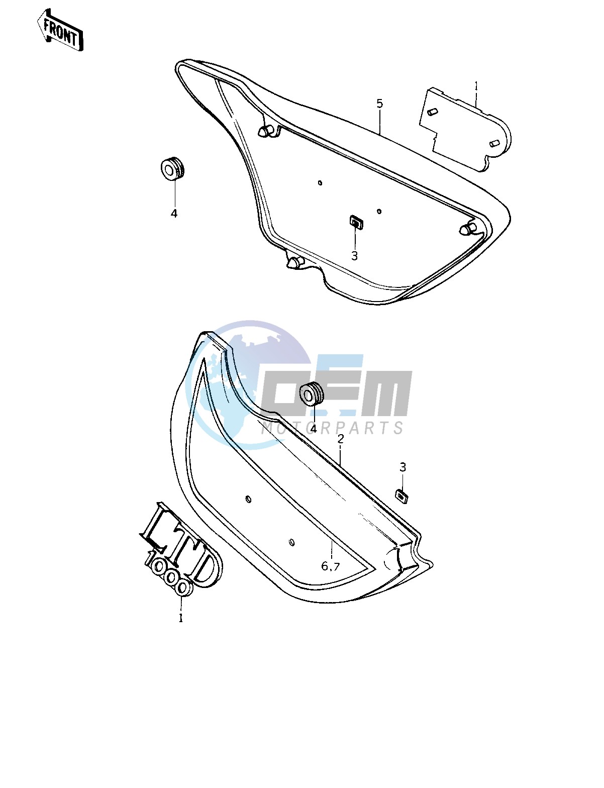 SIDE COVERS -- KZ1000-B2- -