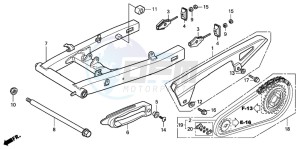 CBR125RS drawing SWINGARM