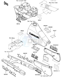 KL 250 D [KLR250] (D2-D3) [KLR250] drawing LABELS